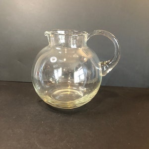Round Clear Pitcher Vintage