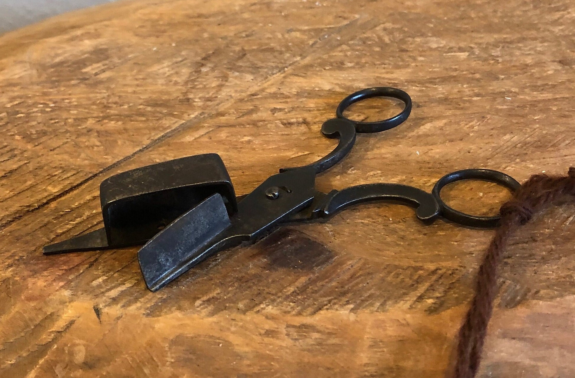 Antique 1800's Wick Trimmer and Candle Snuffer Authentic Scissors of the  19th Century Probably Used Daily Primitive 