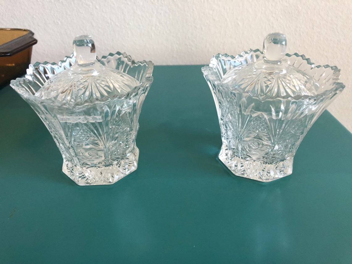 Authentic Studio Nova Japan Crystal Condiment Dish Coved Etsy