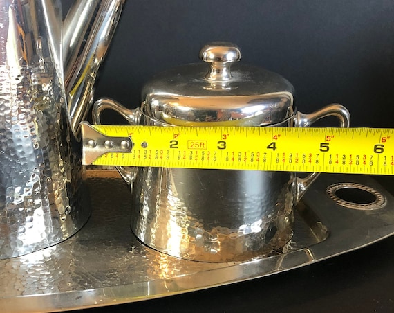 Vintage Gebruder Hepp Hammered Stainless Steel Tea/coffee Set - Etsy