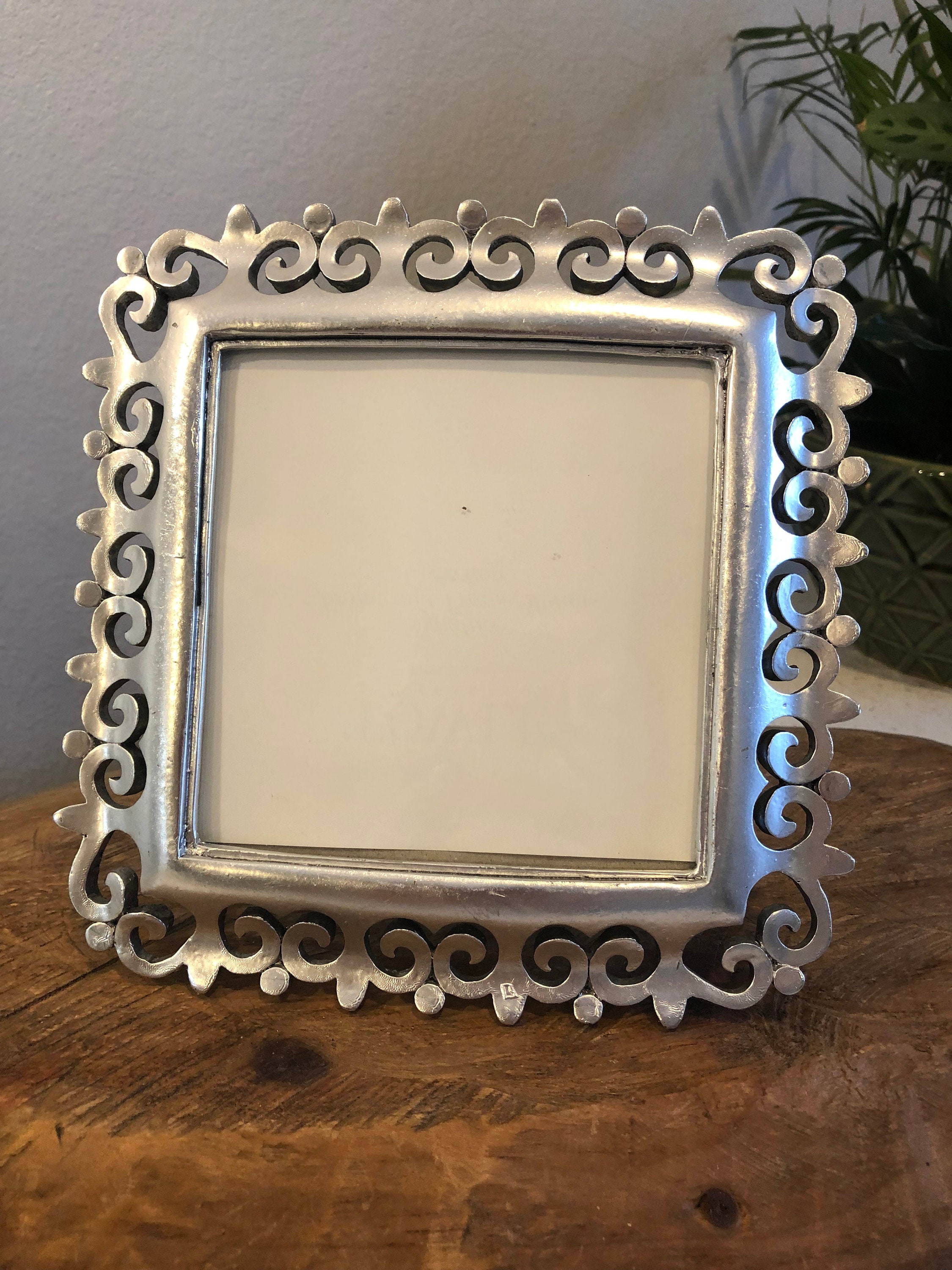 Craft Supplies & Tools Materials Vintage Pewter Metal Picture Frame for