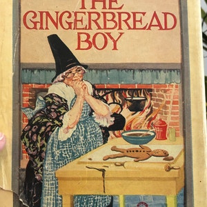 Hardcover Gingerbread Boy (includes Hansel and Gretel) 1921 Saalfield Publishing Company Akron OHIO