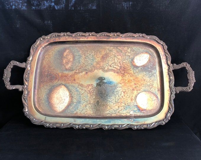 Oneida Silver Plate, Holloware, Large, Vintage Tray Etsy