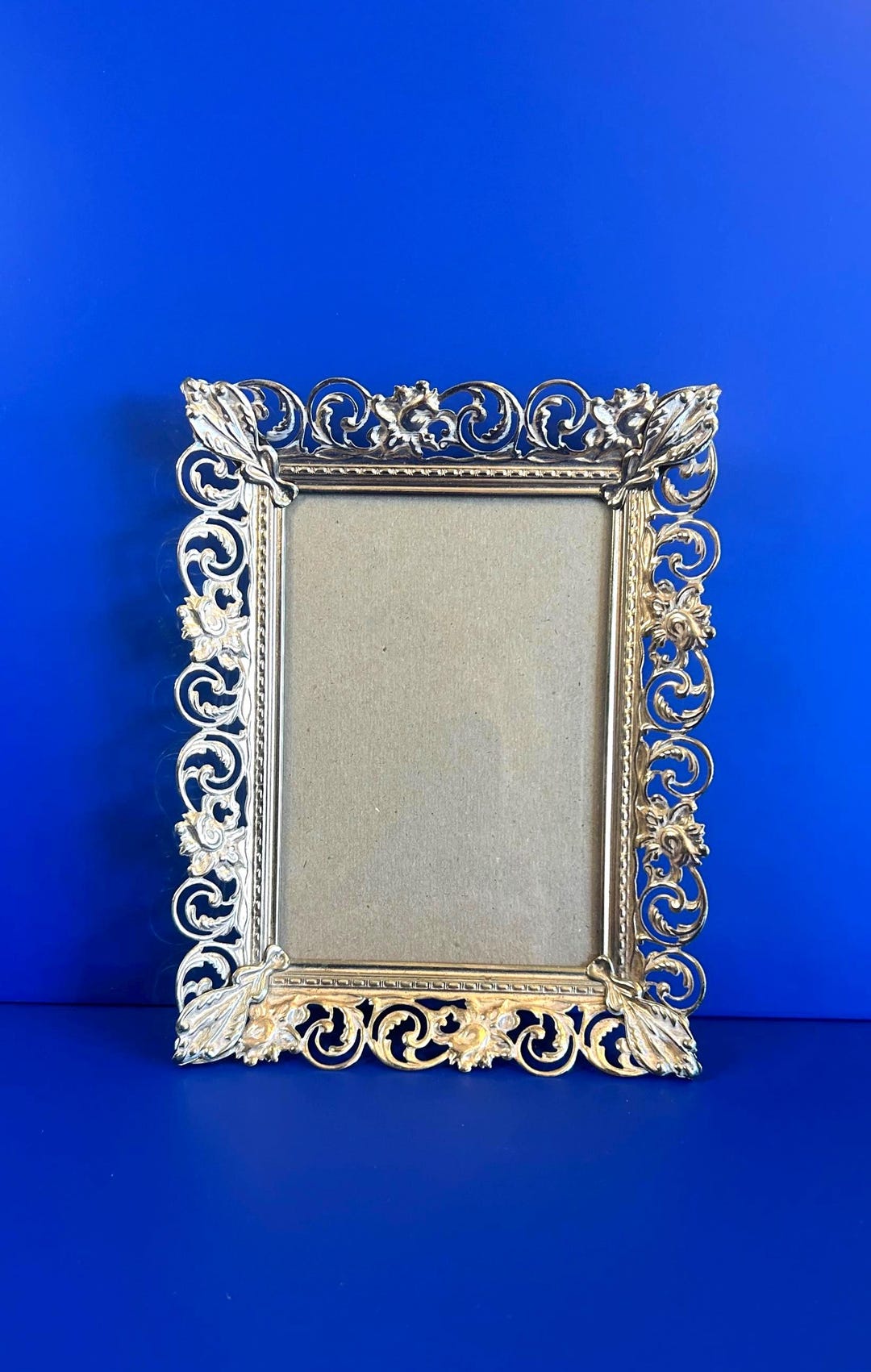 Vintage Gold Tone Filigree Picture Frame 5x7 Ornate Floral - Etsy