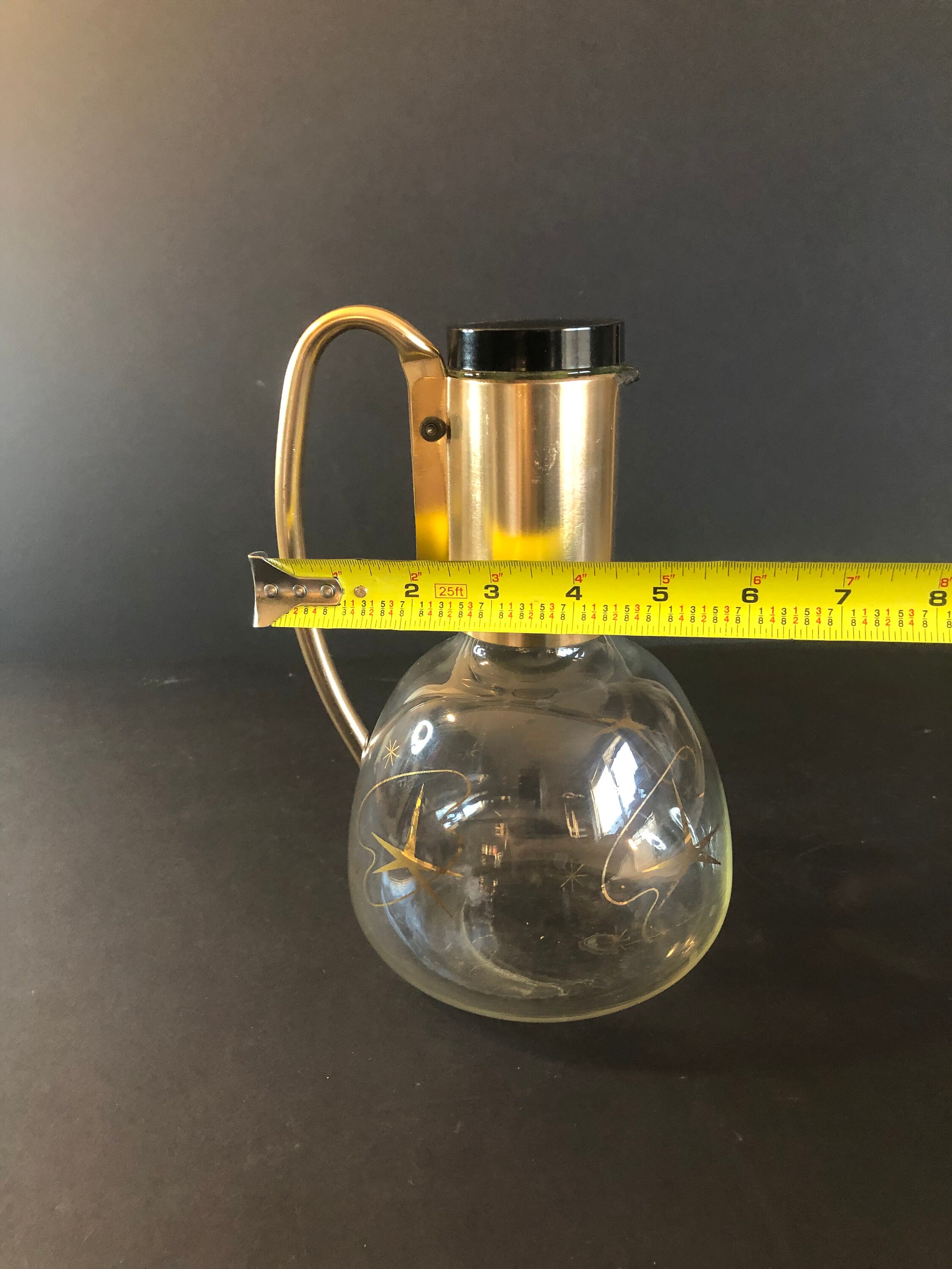 1960年代のヴィンテージ パイレックス ウェイコ カラフェ：ゴールド