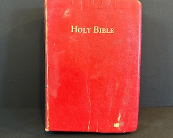 1962 Cokesbury Holy Bible RSV: Red Leather, Self-Pronouncing Edition