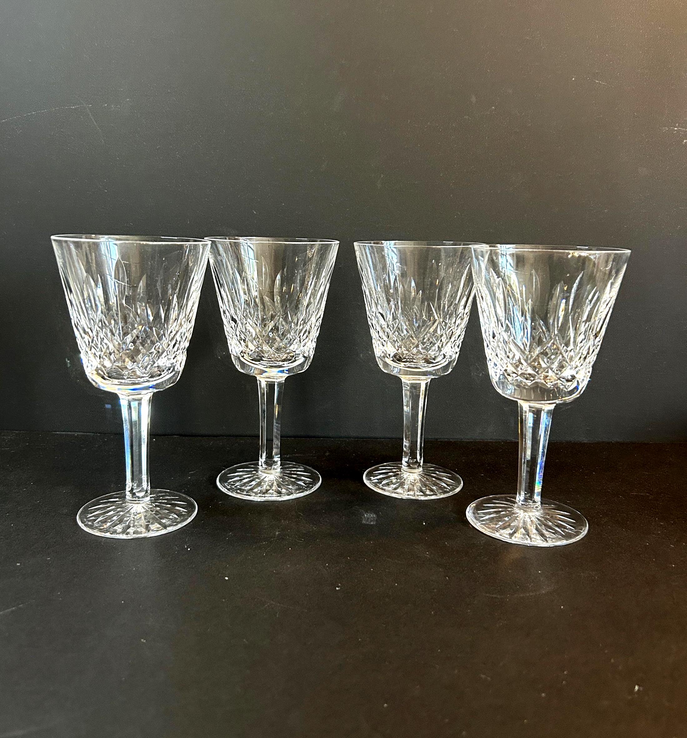 Vintage Waterford Lismore Crystal Claret Wine Glasses - Set of 4 - Etsy