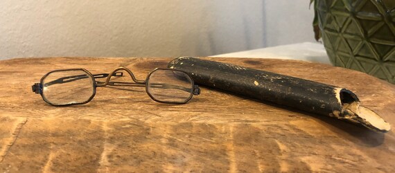 1800's Spectacles with Case, Antique Glasses - image 2