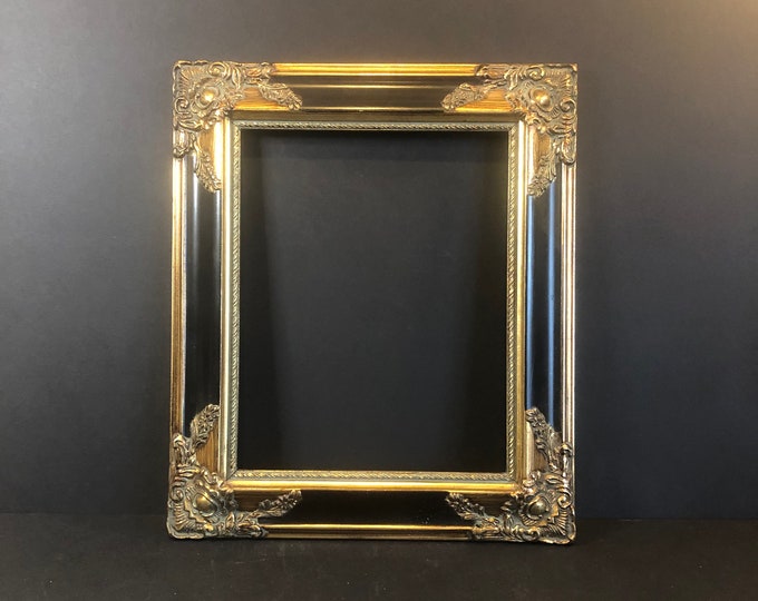 Vintage Black and Gold Ornate 8X10 Picture Frame Etsy