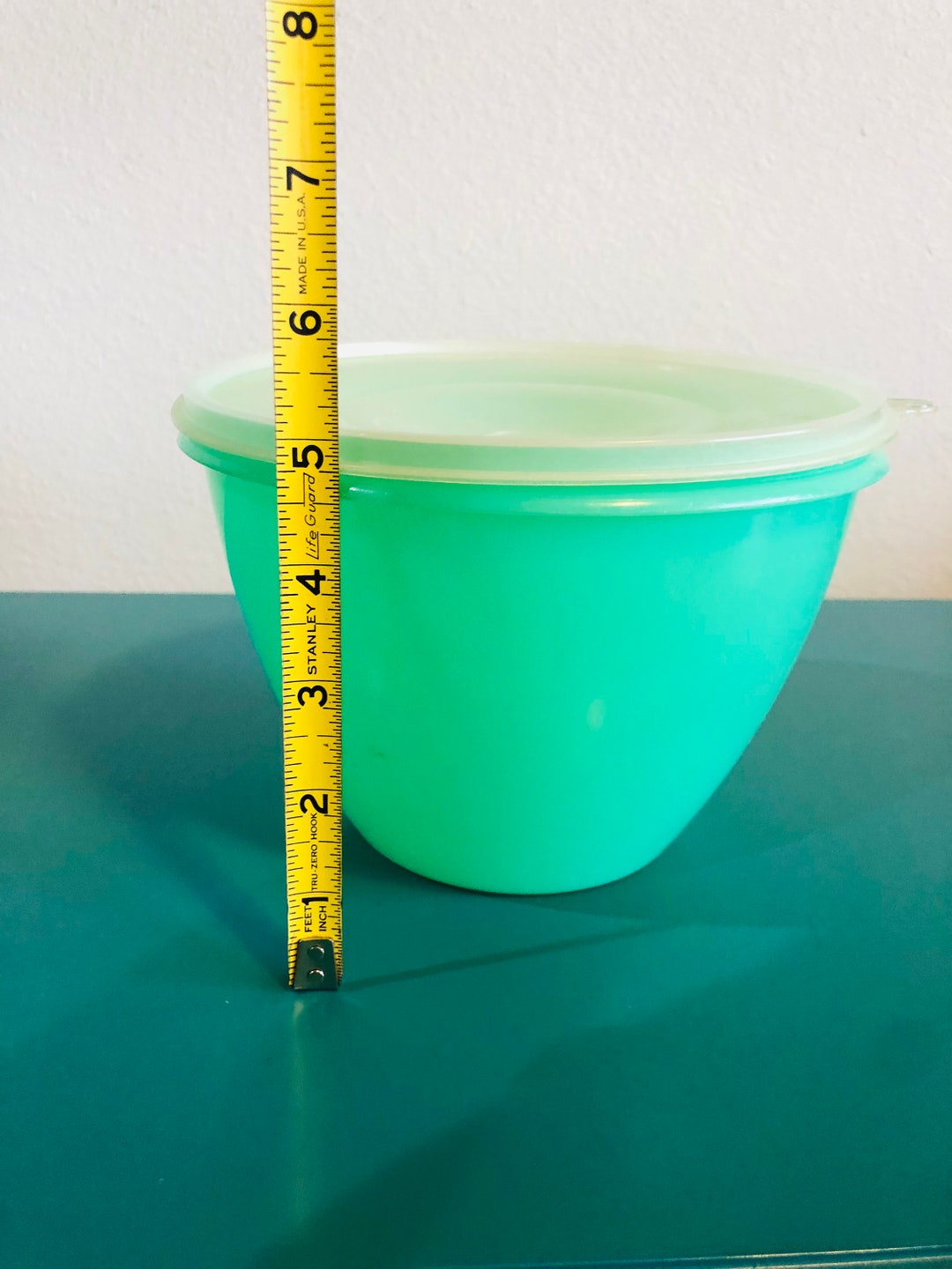Vintage Green Tupperware Bowl Etsy