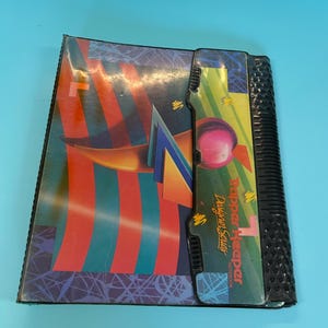 Vintage Mead Trapper Keeper Binder: 1990s Memphis Design Folder Notebook Organizer