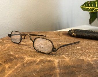 1800's Spectacles with Case, Antique Glasses
