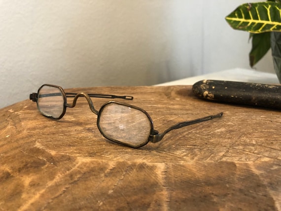 1800's Spectacles with Case, Antique Glasses - image 1