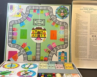 Vintage 1965 Go for Broke Board Game by Selchow & Righter Co. - Etsy