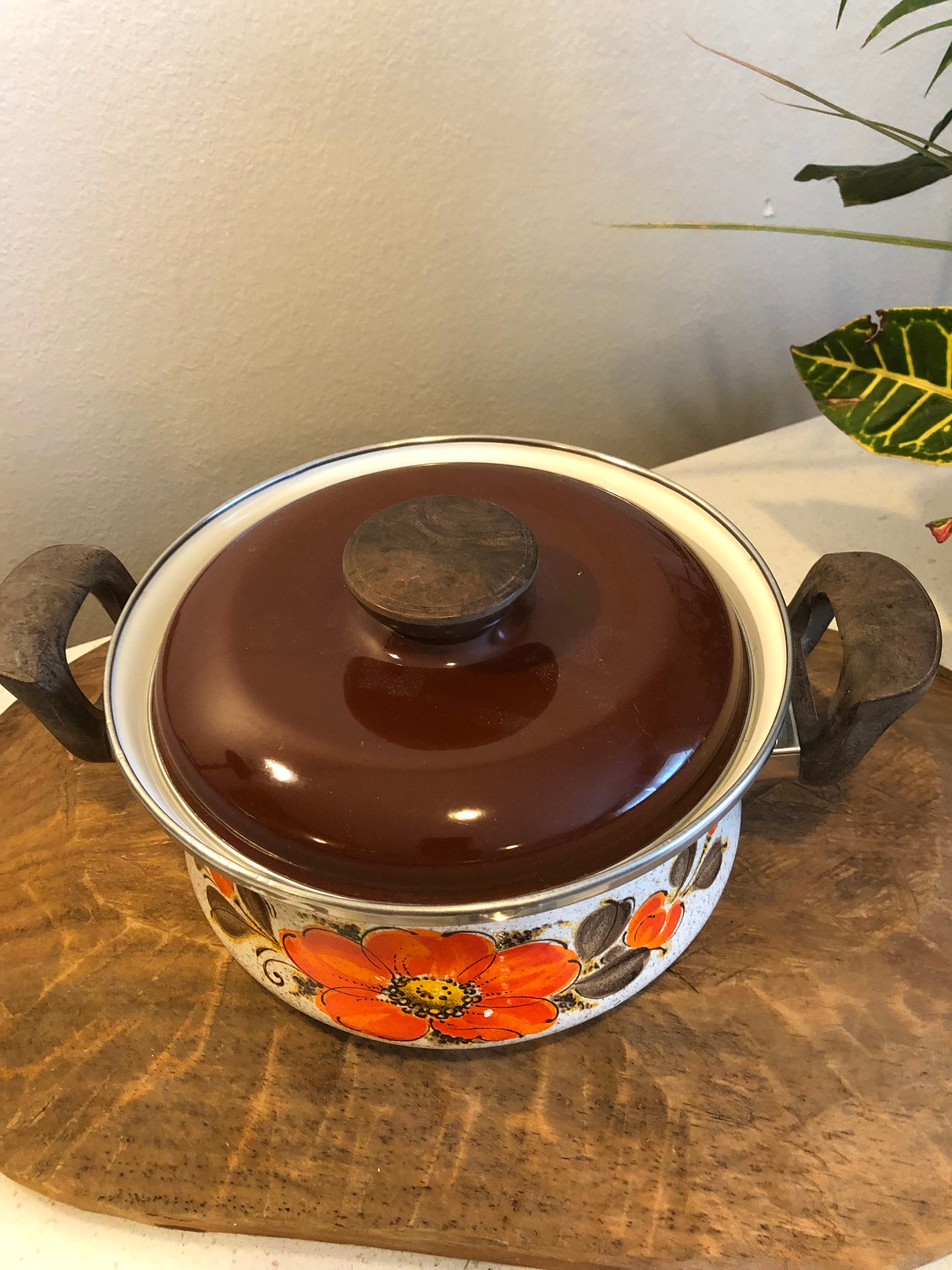 Sanko Enameled Vintage Cookware From Japan Show Pans Mid Century