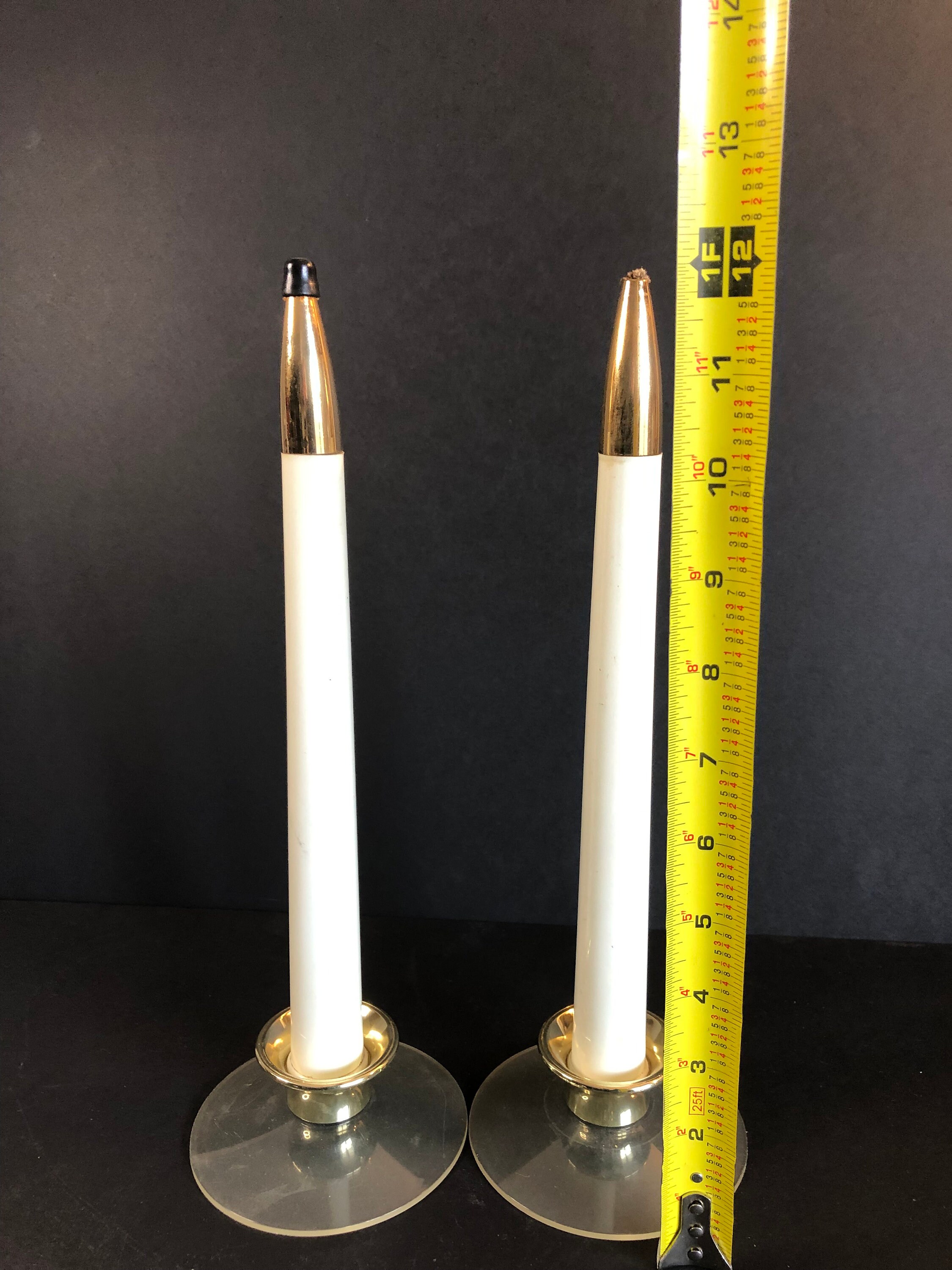 Refillable Vintage Plastic Candlesticks Golden Glo Everlast Etsy