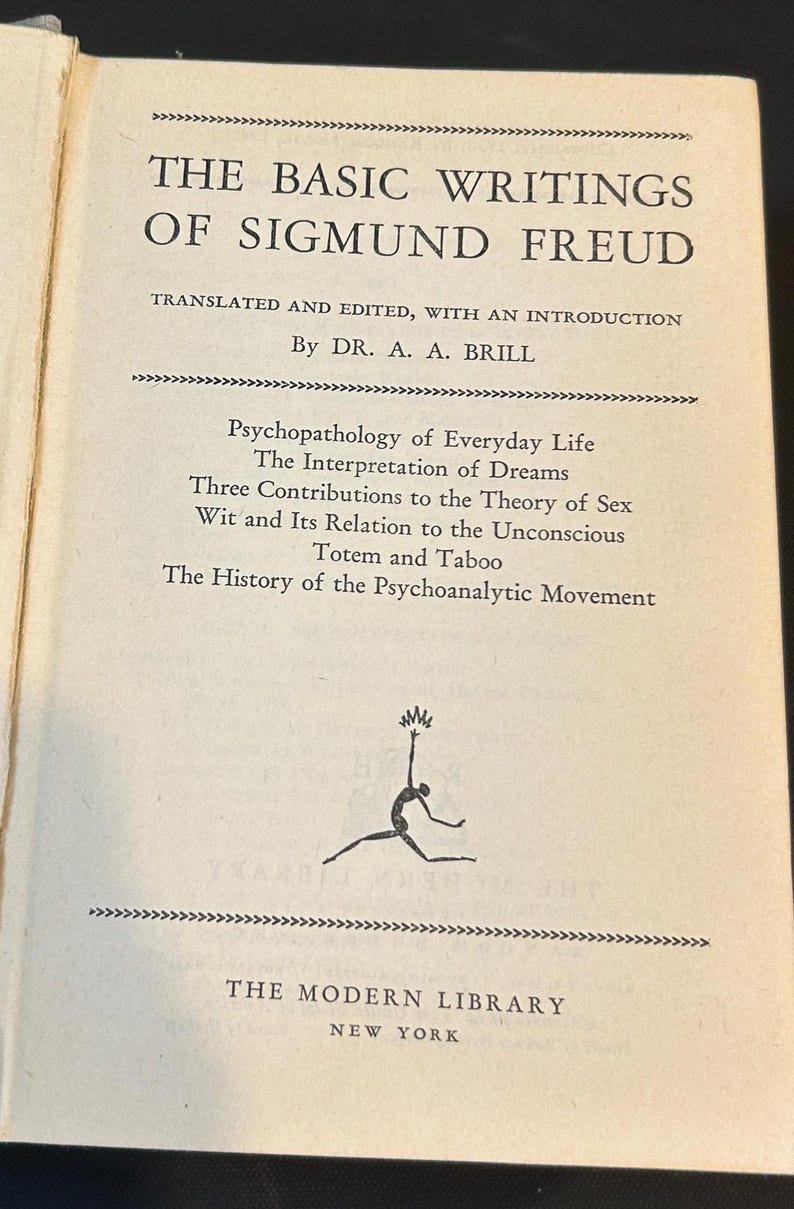 The Basic Writings Of Sigmund Freud Modern Library Relié Années 50 image 8