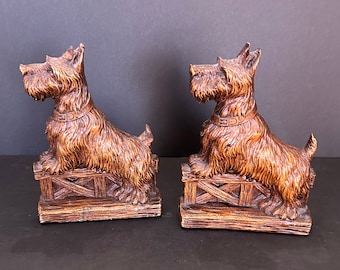 Vintage Scottie Dog Bookends from the 1950s