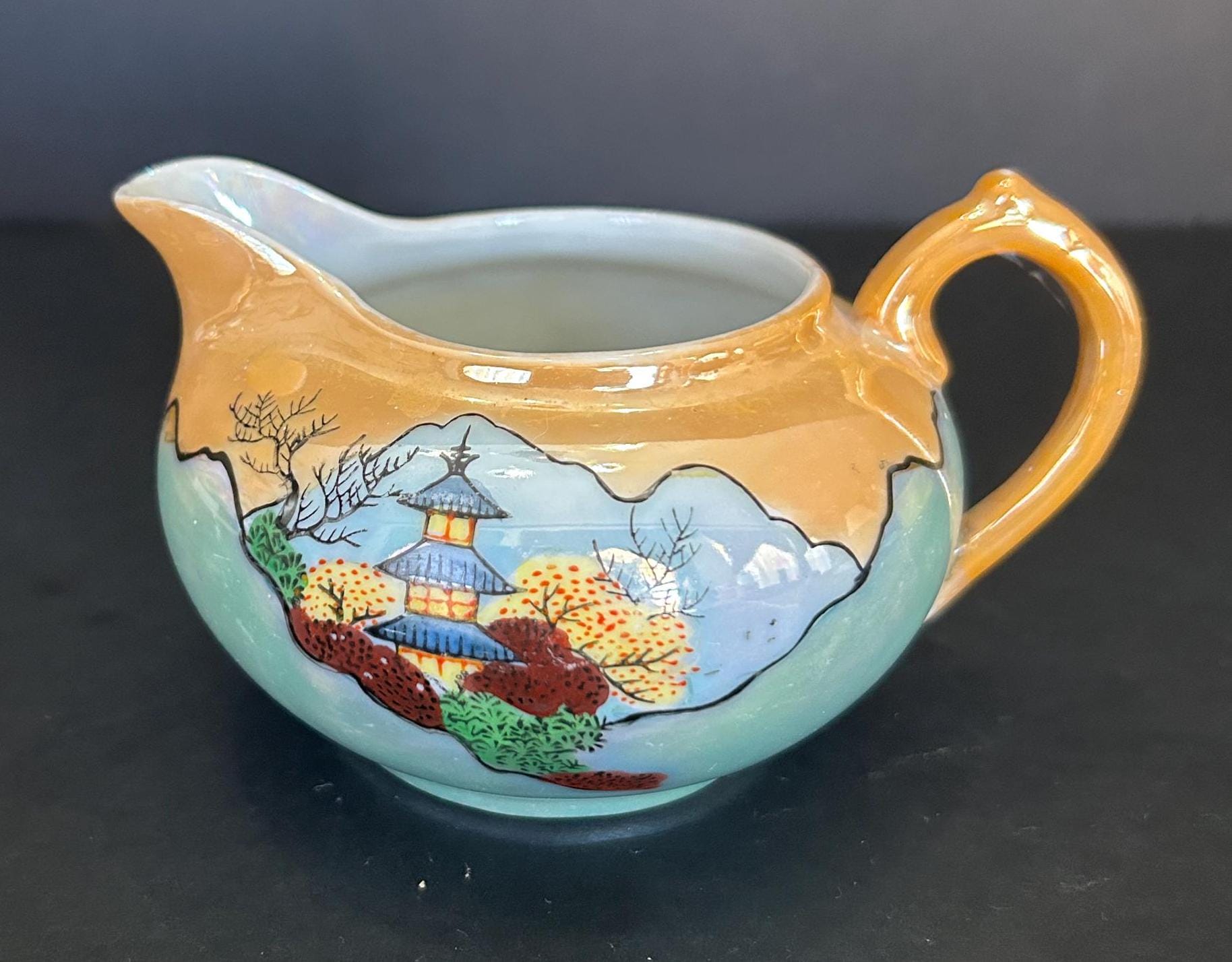 Antique 1930s Lusterware Japanese Hand Painted GIFU