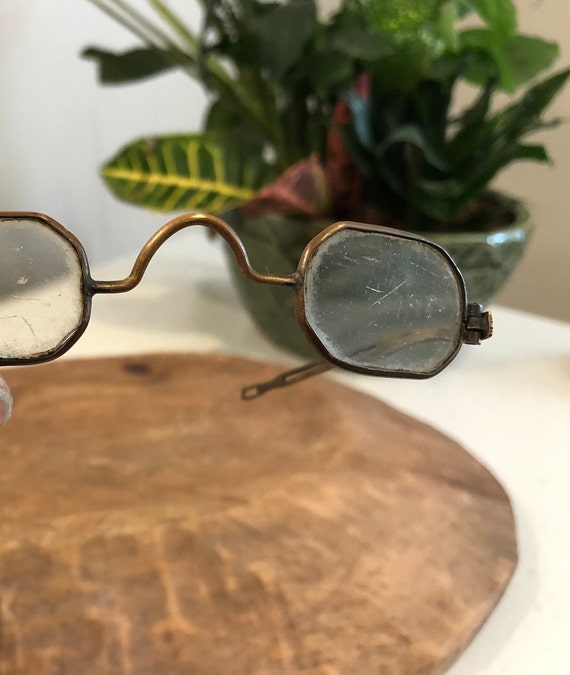 1800's Spectacles with Case, Antique Glasses - image 5