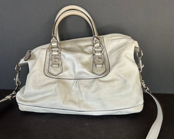 希少色✨vintage coach old hobo bag White Vintage Coach 11838 Hobo white pebbled leather Shoulder Bag