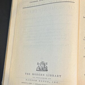 The Basic Writings Of Sigmund Freud Modern Library Relié Années 50 image 9