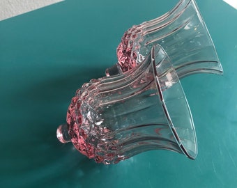 Candelabros de vidrio vintage, candelabros,