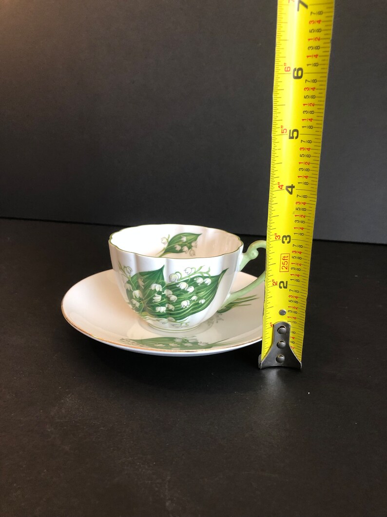 Shelley Fine Bone China Lily of the Valley Tea Cup and Saucer Etsy