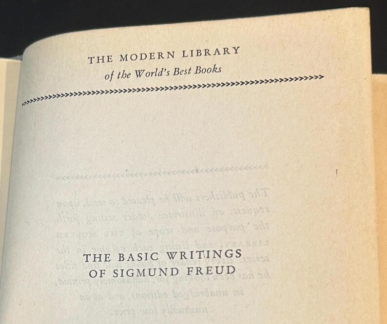 The Basic Writings Of Sigmund Freud Modern Library Relié Années 50 image 6