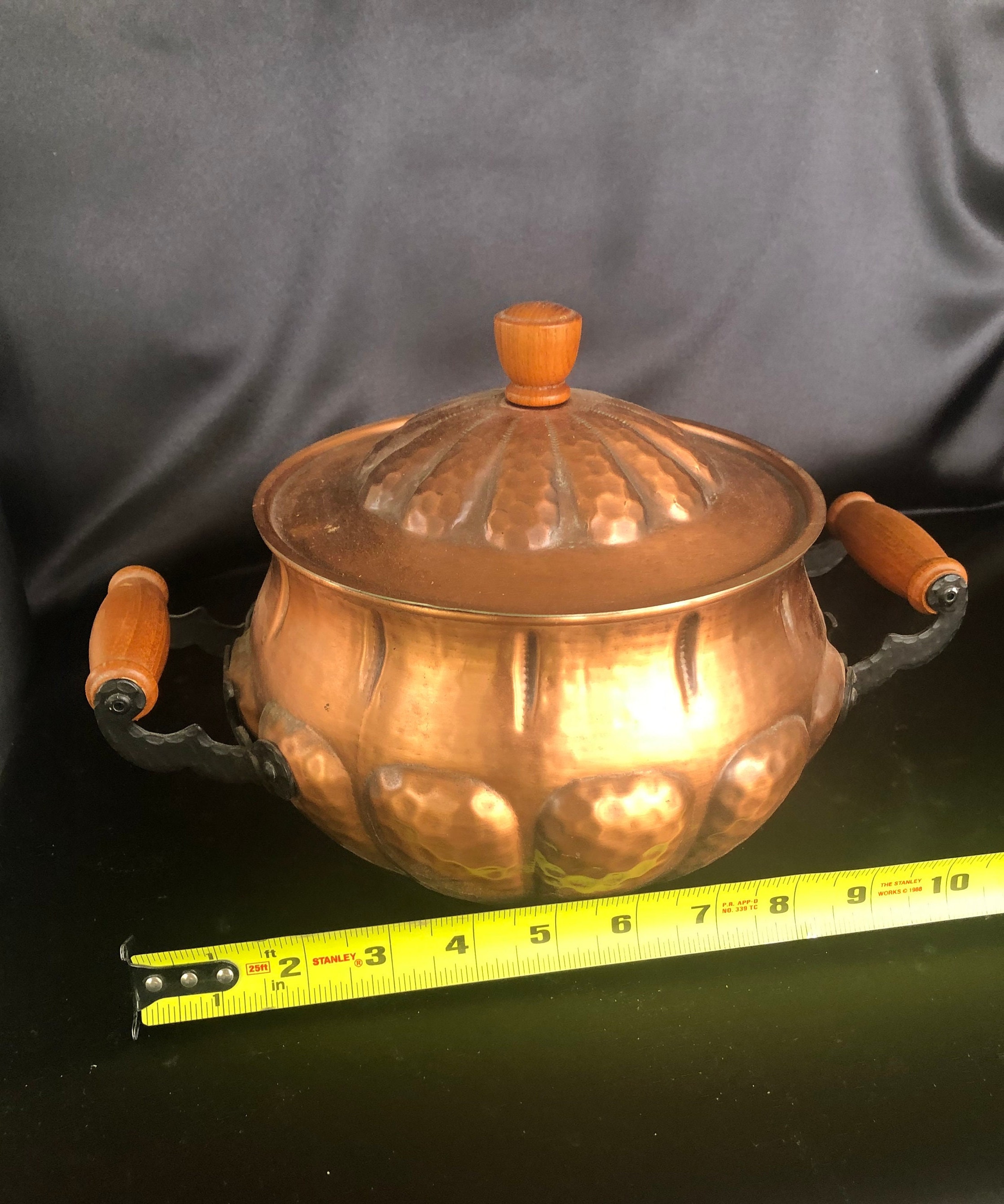 Hammered Copper Chafing Dish With Heater 5 Cup Holders and 5 Etsy
