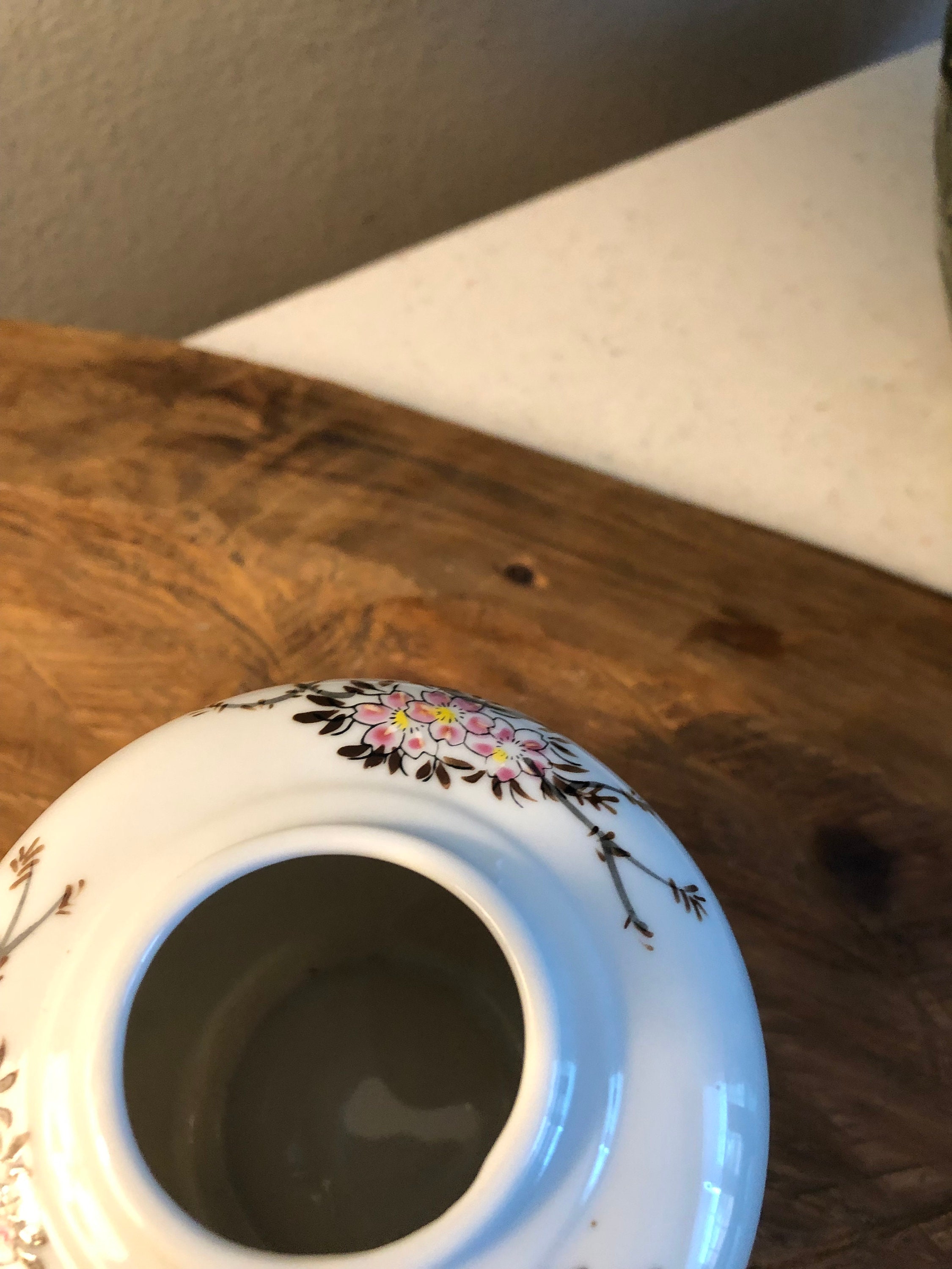 Vintage Ginger Jar Hand Painted Asian Jar Etsy