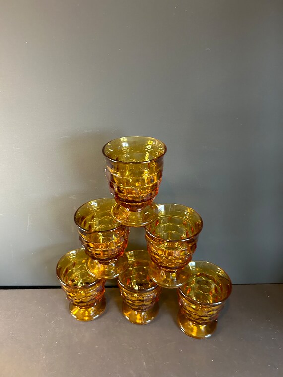 ② インディアナグラス アンバー ホワイトホール スナックセット ②