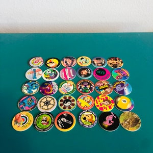 50 Authentic Vintage 90s Pogs