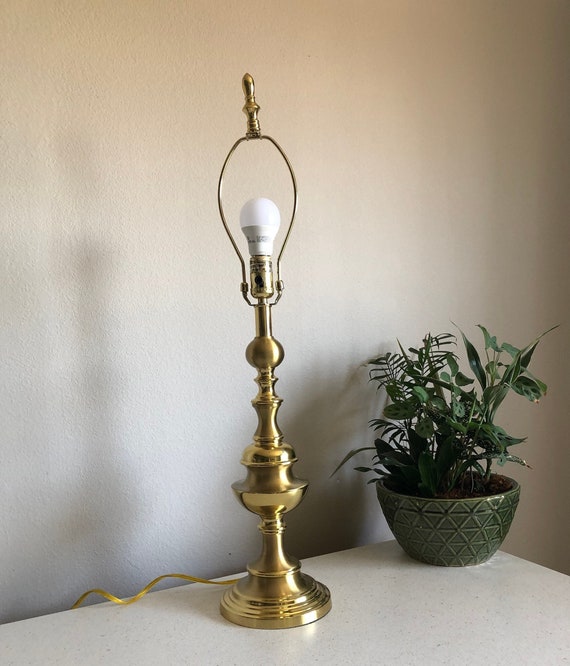 Heavy Vintage Brass Table Lamp 