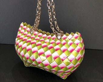 Beautiful Small Woven Purse 8 X 5.5 gum Wrapper Design Etsy