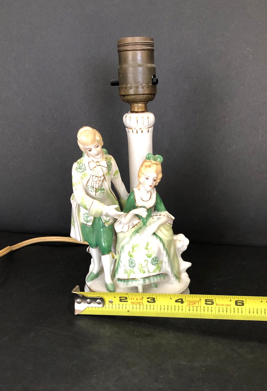 Mid Century Victorian Figurines Lamp Etsy