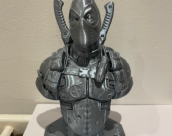 Busto de Deadpool impreso en 3D: Alto detalle, 20 cm de alto