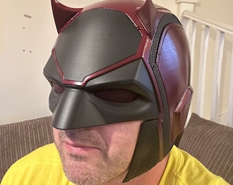 3D Printed Daredevil Helmet: Magnetic Cosplay Costume