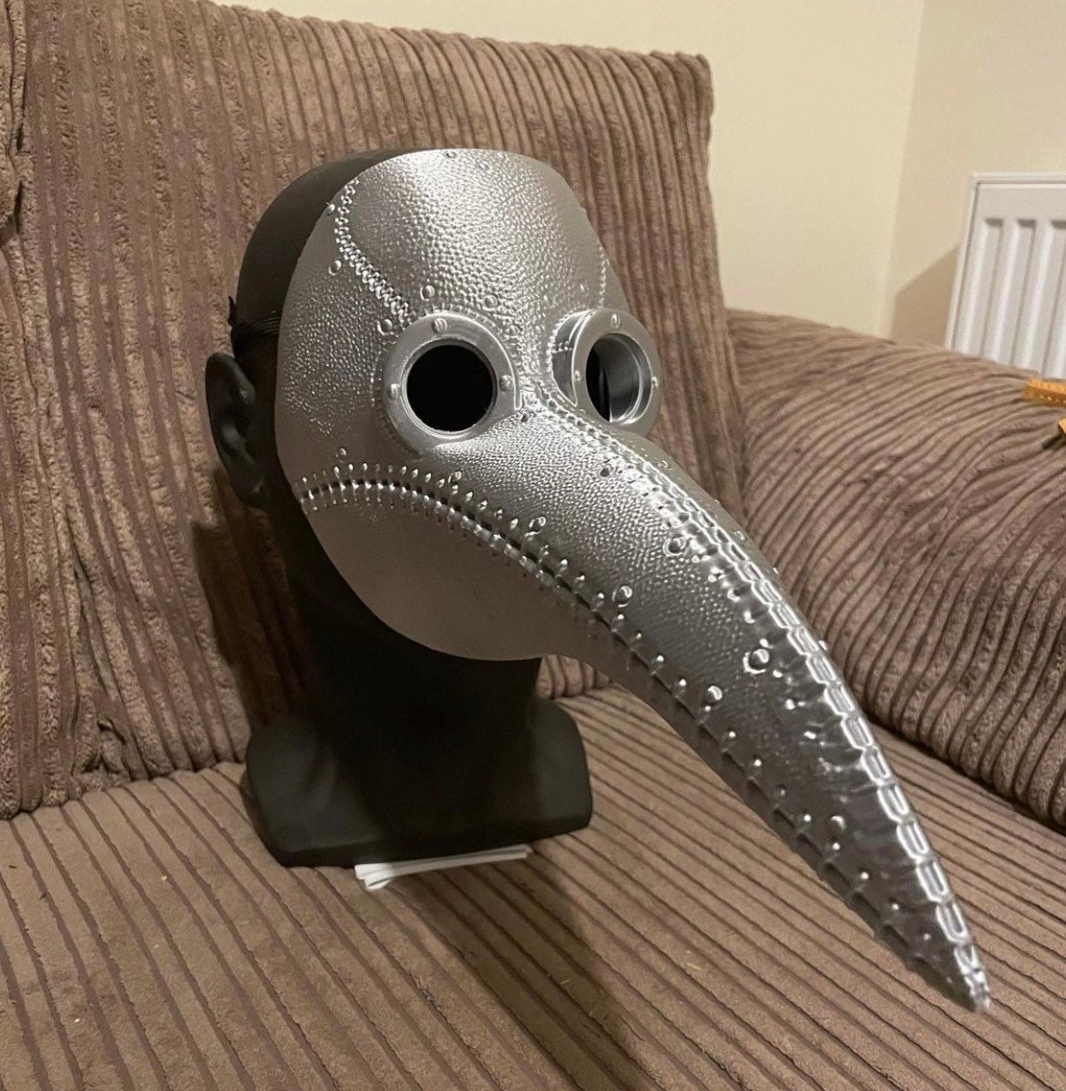 Black KESYOO Plague Doctor Bird Mask Halloween Party Mask Costume Dance Party Props Plague Bird Mouth Mask 