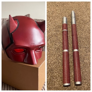 Daredevil mask and sticks