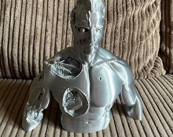 3D Printed Terminator Bust: High Detail Display