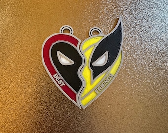 Deadpool wolverine pendant