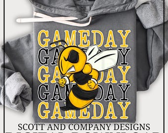 Jackets Football Mom PNG | Vintage Jacket GameDay | Popular School Spirit Wear | Digital Download - Yellow