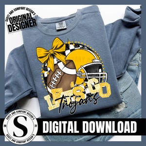 Troja Fußball Png, Adrette Troian Mama, Gelbe Kokette Schleife Jubeln Mutter, Team Maskottchen Schulgeist Cheerleader Digitale Sublimation Herunterladen