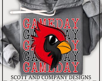 Cardinals Football Mom PNG | Vintage GameDay | Popular School Spirit Wear | Digital Download