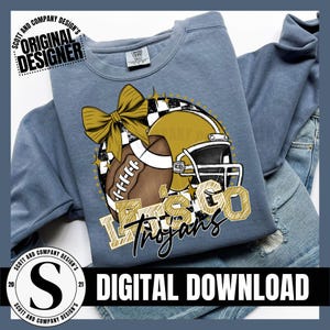 Troja Fußball Png, Preppy Troja Mama, Gold Kokette Bogen Jubeln Mama, Team Maskottchen Schulgeist Cheerleader Digitale Sublimation Download