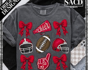 Cheerleader PNG,Trendy Preppy Bow png, Coquette Cheer Mama,Digital Download, Original Designer, Png Sublimation, Sublimation Design
