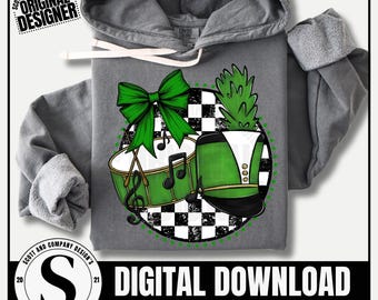 Band Mom Png, Vintage Preppy Football Band Mama, Green Coquette Bow Bows Marching Band Design, Team Mascot School Spirit Digital Download