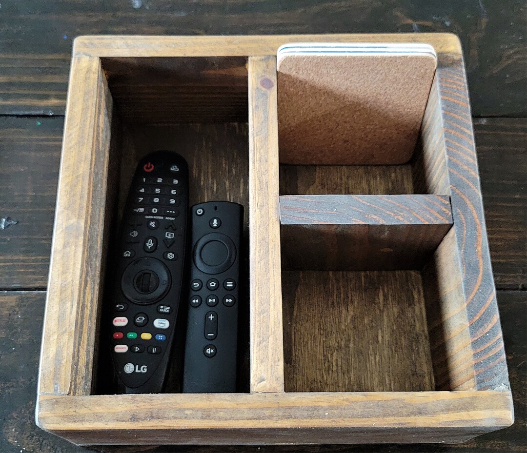 Wooden Remote Box Remote Control Box Wood Remote Control Etsy