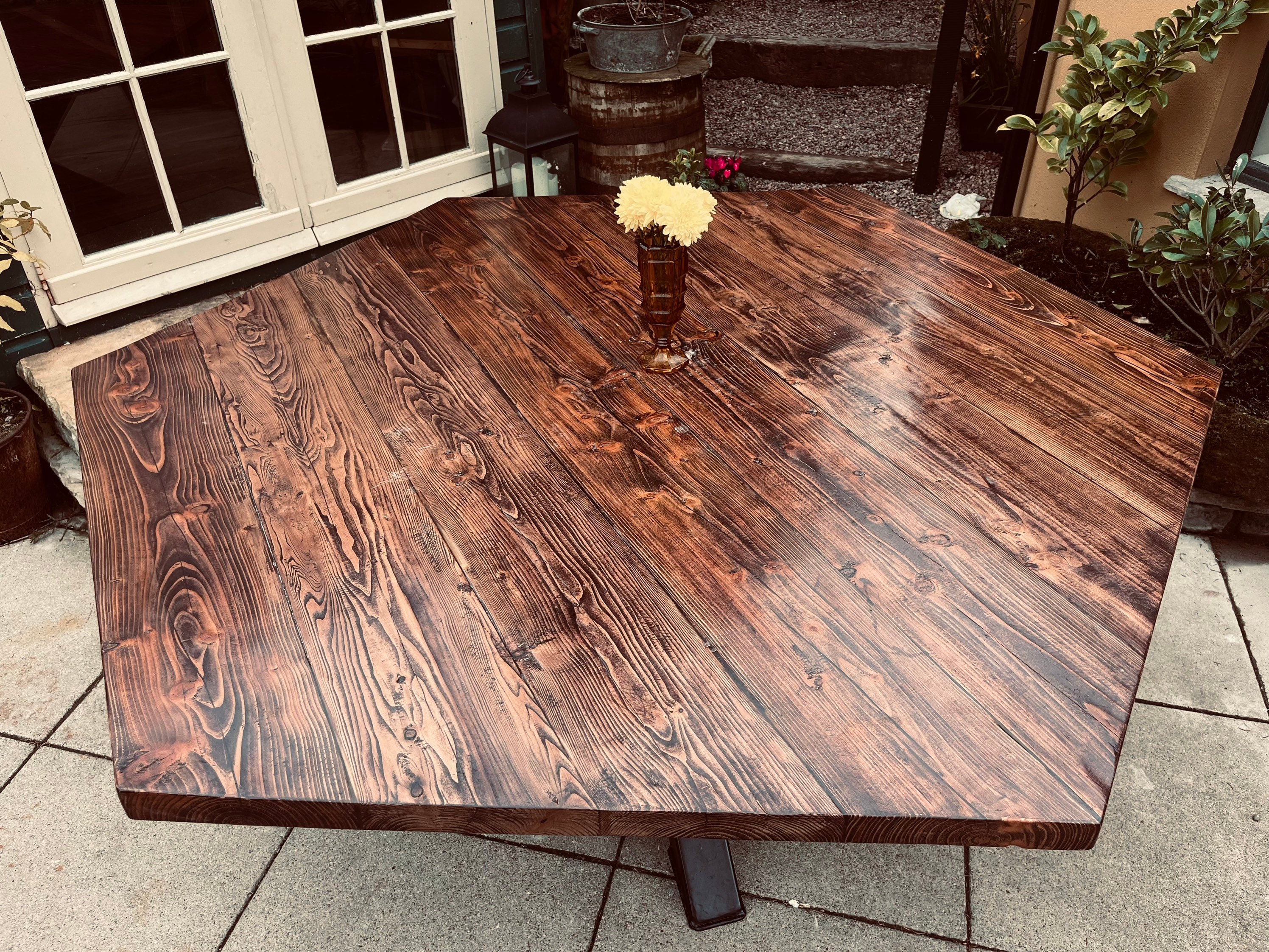 Okemah solid sale wood dining table